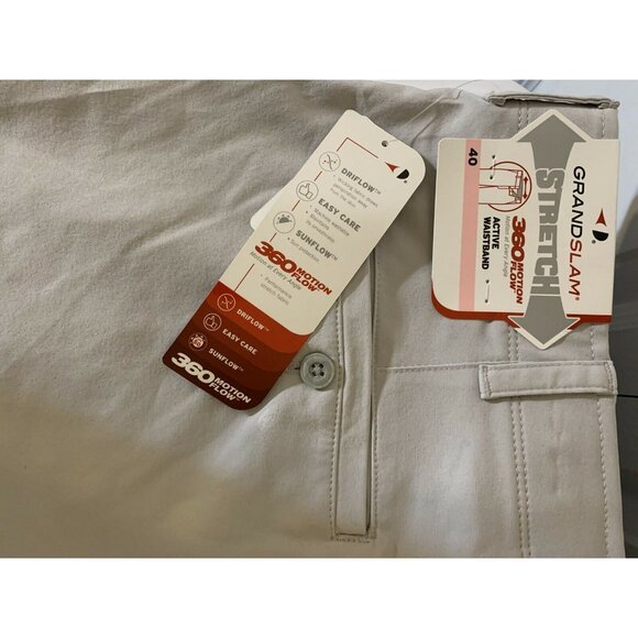 New Grand Slam Men’s Sz 40 Performance Shorts Stretch 360 Gray Waistband NWT - Picture 5 of 6